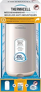 THERMACELL Diffuser tegen muggen en tijgermuggen – 20 m² – buiten | Draadloos, mobiel, wit, tuin, terras, zwembad, snel effect, geurloos, navullingen niet inbegrepen, THHALOBLANC