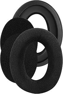Geekria Comfort Velours Vervangende Oorkussens voor Sennheiser HD505, HD515, HD518, HD555, HD558, HD559, HD569, HD579, HD598 Koptelefoon, Reparatieonderdelen met Videohandleiding (Zwart)