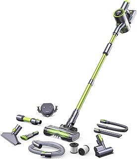 Kalado Steelstofzuiger Draadloos KCV600 met Uitgeschoven Telescopische Stang, 10 in 1 Steelstofzuiger 480W 33Kpa, Uitneembare Batterij 50Mins, LED Aanraakscherm, voor Harde Vloer Tapijt Huisdierhaar