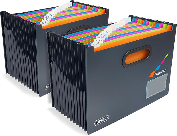 Rapesco 1729 SupaFile Uitvouwbare Sorteermappen met 13 Vakken - tweedehands - zeer goed — outlet/retourdeal