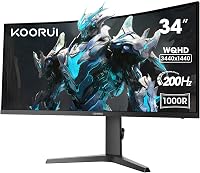 KOORUI 34 Inch Ultrawide Curved Gaming Monitor 165HZ - outlet/retourdeal