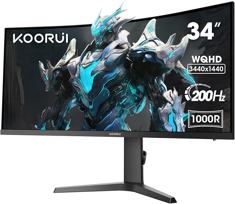 KOORUI 34 Inch Ultrawide Curved Gaming Monitor 165HZ - outlet/retourdeal