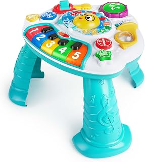 Baby Einstein, In hoogte verstelbare speeltafel met gitaar, trommel en hoorn, speelt muziek en tonen en leert kleuren en cijfers.