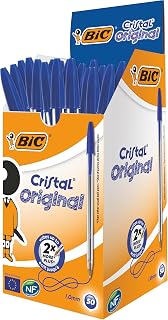 BIC® Cristal® Medium Balpen, doos van 50 stuks Single Packung mit 50 Stuk blauw