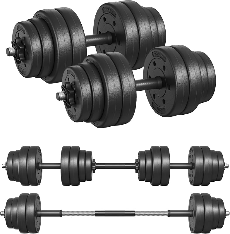 SONGMICS Halterset verstelbare kunststof dumbbell set - outlet/retourdeal