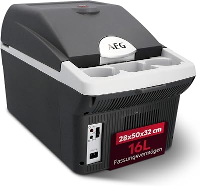 AEG Automotive Board-Bar BK 16 thermo-elektrische koelbox en warmhoudbox 16 liter, 12 volt voor auto en stopcontact, kan aan de auto worden bevestigd