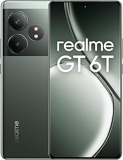 realme GT 6T 5G Smartphone 8+ 256GB, Chipset Snapdragon 7+ Gen 3, Super Display met 6000 Nit bij 120 Hz, Supervooc-lading met 120 W, massieve batterij met 5500 mAh, Razor Green