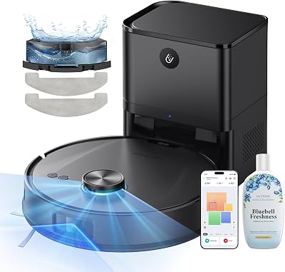 Ultenic T20 Pro Stofzuigerrobot, robotstofzuiger, stille robot, verbonden met wifi/Bluetooth/Alexa/app, 6 reinigingsmodi, zelfopladen, 8000 Pa, ideaal voor dierenharen