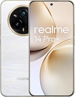 realme 14 Pro+ Smartphone 5g, 8 + 256GB, Wit, Sony 3X Periscope OIS AI Camera, Cold-Sensitive Color Changing Design, 5260 mAh batterij, IP66/68/69,120Hz Eye Protection Display, Amazon Exclusive, geen