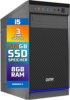 GMR Ultra i5 Office PC - Business Office Computer | 3 jaar garantie | 8 GB RAM | 512 GB SSD M.2 | USB 3 | Windows 11 Pro | WiFi Bluetooth