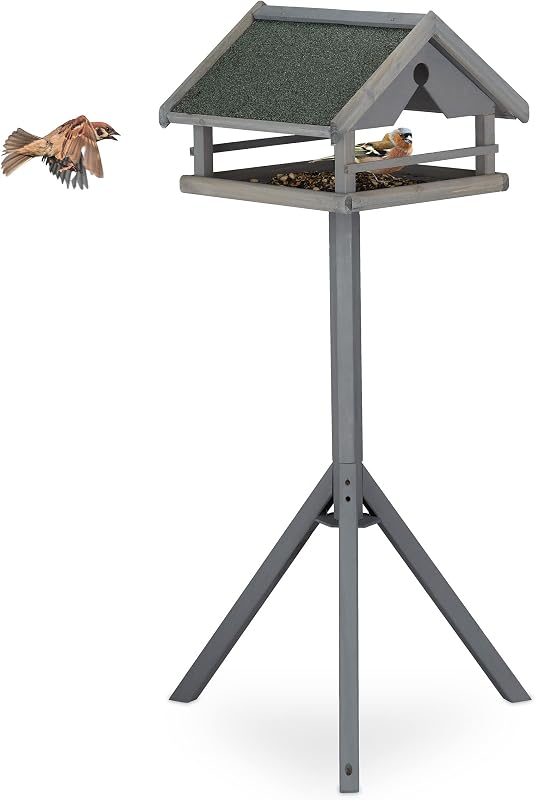 Relaxdays vogelvoederhuisje op standaard - outlet/retourdeal
