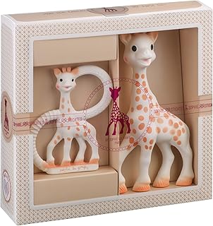 Sophie la girafe Sophiesticated Originele bijtring en bijtring, cadeauset, 100% natuurlijk rubber baby bijtring speelgoed, baby geschenkdoos set met geschenkzakje en kaart