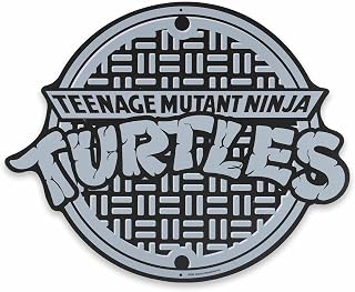 Open Road Brands Teenage Mutant Ninja Turtles Mangat Cover Metalen Muur Decor - Rond TMNT Logo-teken voor kinderkamer of mancave
