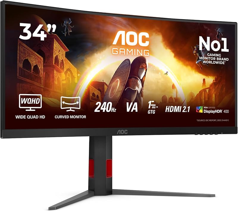 AOC Gaming CU34G4Z 34 inch WQHD Curved Monitor - outlet/retourdeal