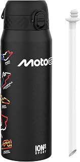 MotoGP Mix Sport Thermosfles Met Verwijderbaar Rietje, 750ml/24oz, Lekvrij Vacuüm Geïsoleerde Drinkfles, Makkelijk Te Openen, Veilige Sluiting, Vaatwasmachinebestendig, Klapdeksel, Metalen Fles