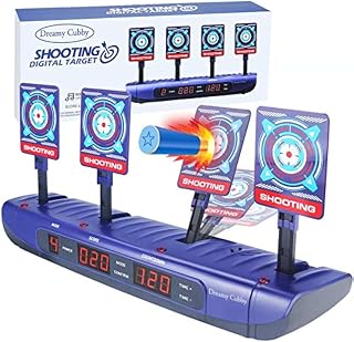 Dreamy Cubby Nerf doel, elektrisch digitaal doel voor Nerf Guns, elektronische scoring auto reset doelstellingen geschenken speelgoed voor 6, 7, 8, 9, 10 jaar oude kids, jongens verjaardagscadeaus
