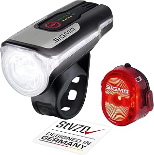 Sigma Sport Unisex - volwassenen Aura 80 Usb/Nugget 2 verlichtingsset, zwart, eenheidsmaat