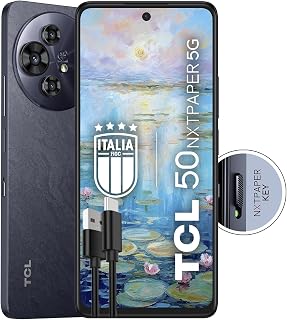 TCL 50 NXTPAPER 5G Smartphone 5G display 6,8 120 Hz Nxtpaper 3.0, 256 GB, 16 GB RAM, Triple Camera 108 MP, Android 14, batterij 5010 mAh, zwart, extra USB Type-C-kabel