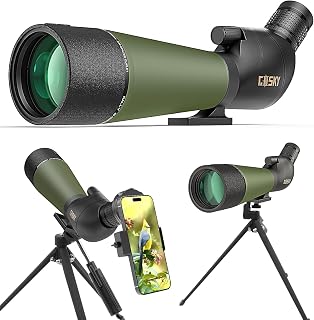 Gosky 20-60x80 Spotting Scope met statief, draagtas en smartphone-adapter - BAK4 HD schuine spotter scope - waterdicht bereik voor doelschieten jacht vogels kijken wildlife landschap