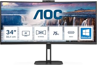 AOC V5 CU34V5CW/BK LED display 86,4 cm (34") 3440 x 1440 pixels Wide Quad HD Noir