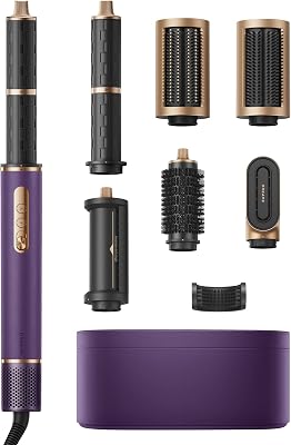 DREAME AirStyle Pro, 7-in-1 multi-styler, snel drogend, 2 krulcilinders, volumegevend haar, gladmakende borstel, vermindert pluis, airflow-styling, 2026 Nieuwe Versie,Paars