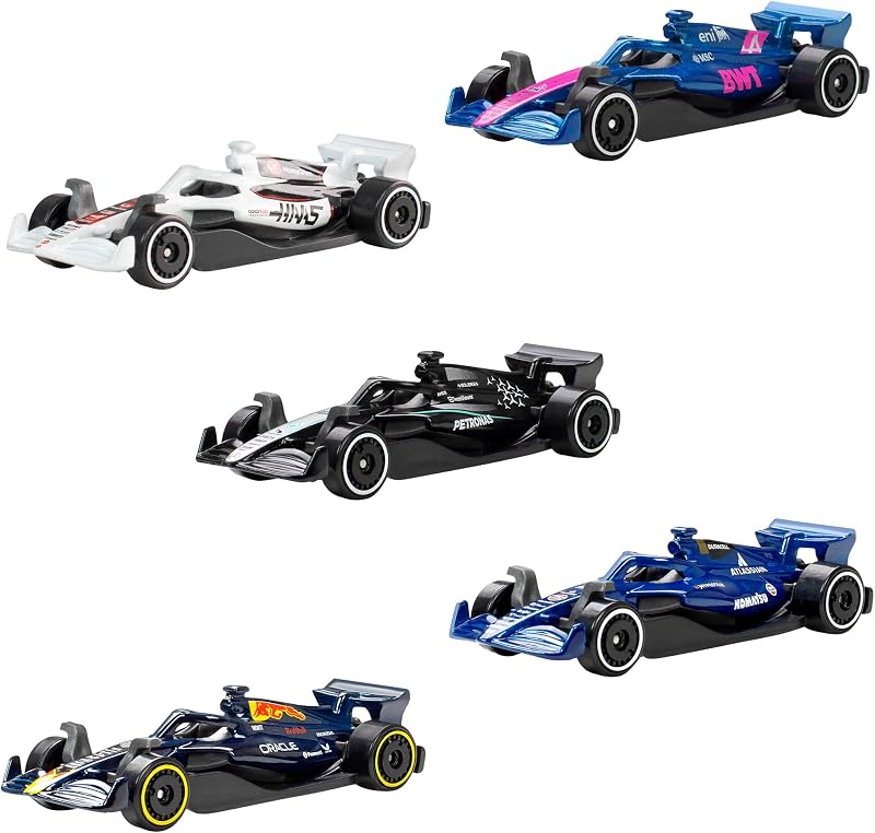 Hot Wheels 1:64 schaal 5-pack Formula 1 die-cast speelgoedauto's - outlet/retourdeal