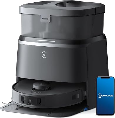 ECOVACS DEEBOT T30 Omni Robotstofzuiger met dweilfunctie, mini-station stofzuigerrobot, 11.000 PA zuigkracht, adaptieve randreiniging met TruEdge™ mopping-technologie, ZeroTangle™-design