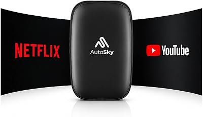 AutoSky Draadloze CarPlay en Android Auto AI Box Lite voor in de fabriek bekabelde CarPlay-auto's - Ondersteunt Netflix YouTube en Gmail - Ga draadloos met alle functionaliteiten van Wired CarPlay en