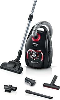Bosch Stofzuiger met zak serie 8 BGB75X650, voor mensen met allergieën, hygiënefilter, 10 jaar motorgarantie, XXL-stofferingszuigmond, XXL-spleetzuigmond, lange kabel, Made in Germany, stil, 650 W