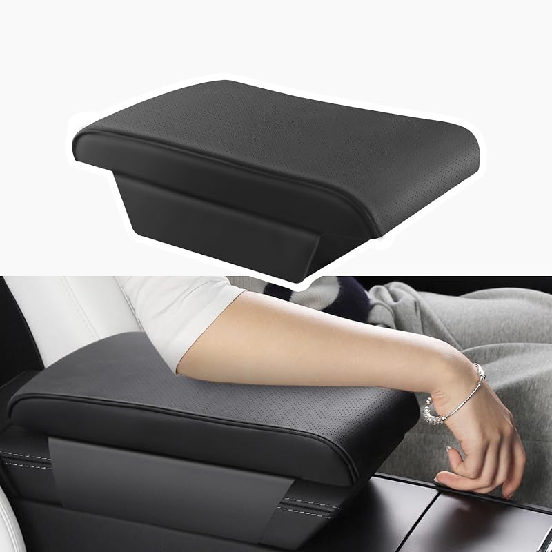 TPARTS Lederen armleuning steunkussen voor Tesla Model X Model S - outlet/retourdeal
