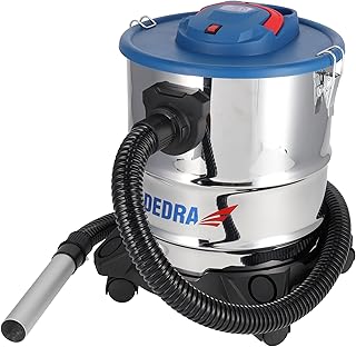 DEDRA industriële stofzuiger voor puin, as en gips, krachtig 1200W, 20 liter inhoud, bedrijfstemperatuur tot 60°C, 19 kPa, 3,5 m kabel, turbine voor 26500 luchtstromen per minuut.