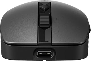 HP 710 muis | oplaadbaar via USB-C | 6 toetsen | 3.000 dpi | geruisloos | tot 90 dagen batterijduur | 2,4 GHz dongle of Bluetooth | 84 g | zwart