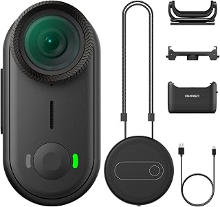AKASO Mini Action Cam 4K30FPS - lichaamscamera 64 GB draagbare vloggingcamera met 3 m waterdichtheid, 360 minuten opnametijd, POV-camera voor sport, vlog, huisdier (sleutelhanger 3)