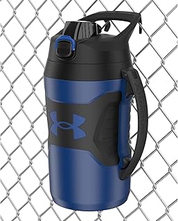 Under Armour Playmaker Sport kan, waterfles met handvat, schuim geïsoleerd en lekbestendig, 64 oz, Royal/Zwart