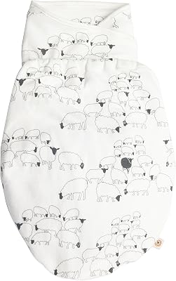 Ergobaby Inbakerdoek - Ergonomische Inbakerdoek voor Baby's met Ontsnappingsbestendige Armzakken en Afneembare Benen - Schapen