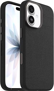OtterBox Symmetry Series Cactus Leather MagSafe Hoes voor iPhone 17, schokbestendig, valbestendig, beschermende dunne hoes, 3x getest volgens militaire standaard, Zwart