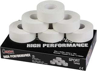 ALPIDEX 6 Stuk Sport Tape Set 2,5 cm x 10 m Zinc Oxid Tape Vingertape