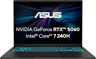 ASUS V16 V3607VM Gaming Laptop | 16" WUXGA 16:10 144Hz IPS Display | Intel Core 7 240H | 16GB RAM | 1TB SSD | NVIDIA RTX 5060 | Win11 Home | QWERTZ | Black | 3 maanden GamePass
