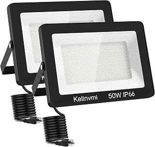 Led-buitenspot, 50 W, 5000 lm, led-spot voor buiten, 4200 K, warmwit, IP66, waterdicht, veiligheidsverlichting voor tuin, terras, garage, ingang.
