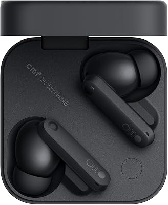 CMF by Nothing Buds Pro 2 draadloze oordopjes met HiFi-geluid, 50 dB Smart Active Noise Cancellation, 6 HD-microfoons en Spatial Audio, 2025 - Donkergrijs