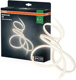 OSRAM Neon Flex decoratieve LED-strips voor buiten, warm wit, 3 m, gemaakt van siliconen, IP44-bescherming, indirecte en directe verlichting voor tuin en balkon