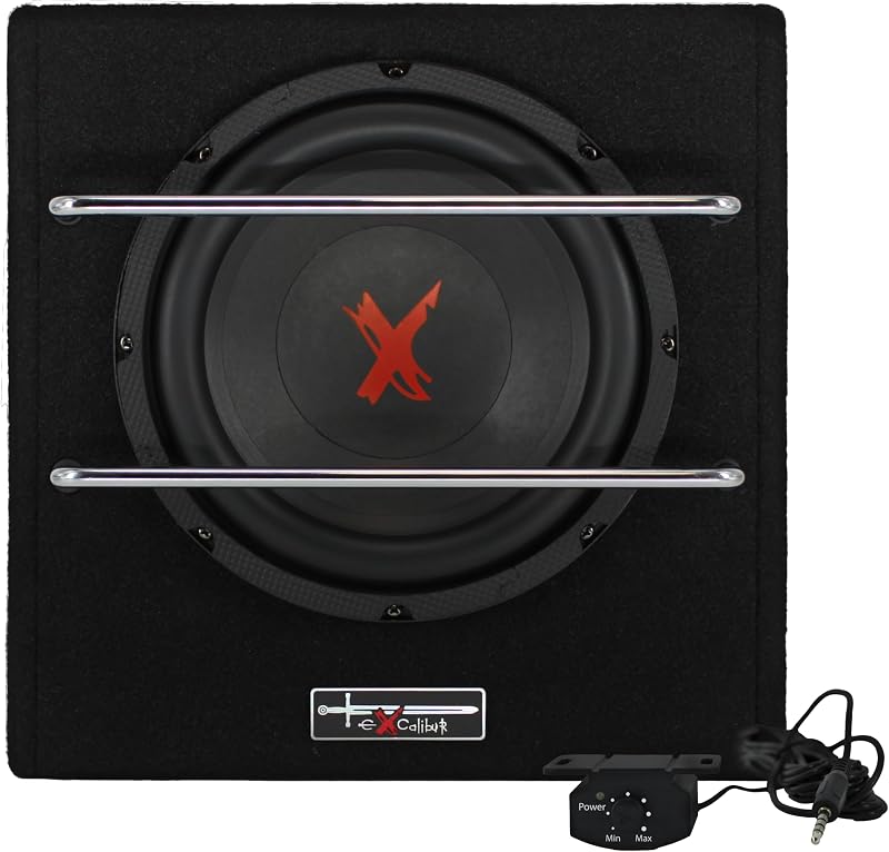 Excalibur X801BA Actieve autosubwoofer 8" 20 cm Bass Reflex Versterker - tweedehands - als nieuw — outlet/retourdeal