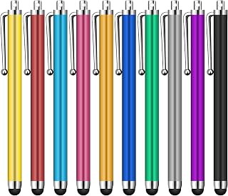 Jsdoin Pen [10 stuks] Meerdere kleuren universele capacitieve touchscreen pennen voor iPad, tablets, pad Mini, iPad Pro, iPad Air, Samsung Galaxy met ultragevoelig, precisie schrijven en tekenen