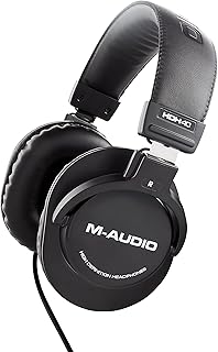 M-AUDIO HDH40 Over-ear studio koptelefoon met gesloten achterkant, flexibele hoofdband en kabel van 2.7 m voor studio monitoring, podcast en opname