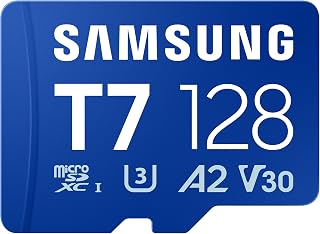 Samsung T7 microSD-kaart, 128 GB, Geheugenkaart voor mobiele games op smartphones, tablets en handheld consoles, UHS-I U3, Full HD & 4K UHD, 170 MB/s leessnelheid, MB-MB128T/WW