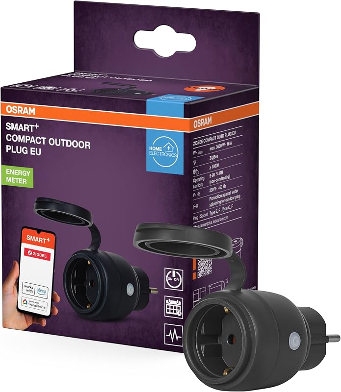 OSRAM SMART+ ZIGBEE Buiten EU Stopcontact Zwart - outlet/retourdeal