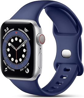 CeMiKa Compatibel met Apple Watch armband 38 mm, 40 mm, 41 mm, 42 mm, 44 mm, 45 mm, 49 mm, reservebandjes van siliconen voor iWatch armband SE serie 8, 7, 6, 5, 4, 3, 2, 1, 38 mm/40 mm/41 mm-S/M,