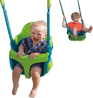 TP Toys TP900 maanden 4-in-1 verstelbare Quadpod babyschommelstoel voor baby's van 6 motten tot kinderen van 8 jaar, groen-blauw, eenheidsmaat