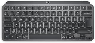 Logitech MX Keys Mini Minimalistisch, Draadloos Verlicht Toetsenbord, Compact, Bluetooth, USB-C, Compatibel Apple macOS, iOS, Windows, Linux, Android, Metalen Constructie, QWERTY US INTL - Donkergrijs