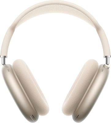 Apple AirPods Max 2 Draadloze Over-Ear Koptelefoon, Actieve Ruisonderdrukking, Adaptieve Audio, Gepersonaliseerde Ruimtelijke Audio, Bluetooth Koptelefoon voor iPhone – Sterrenlicht 